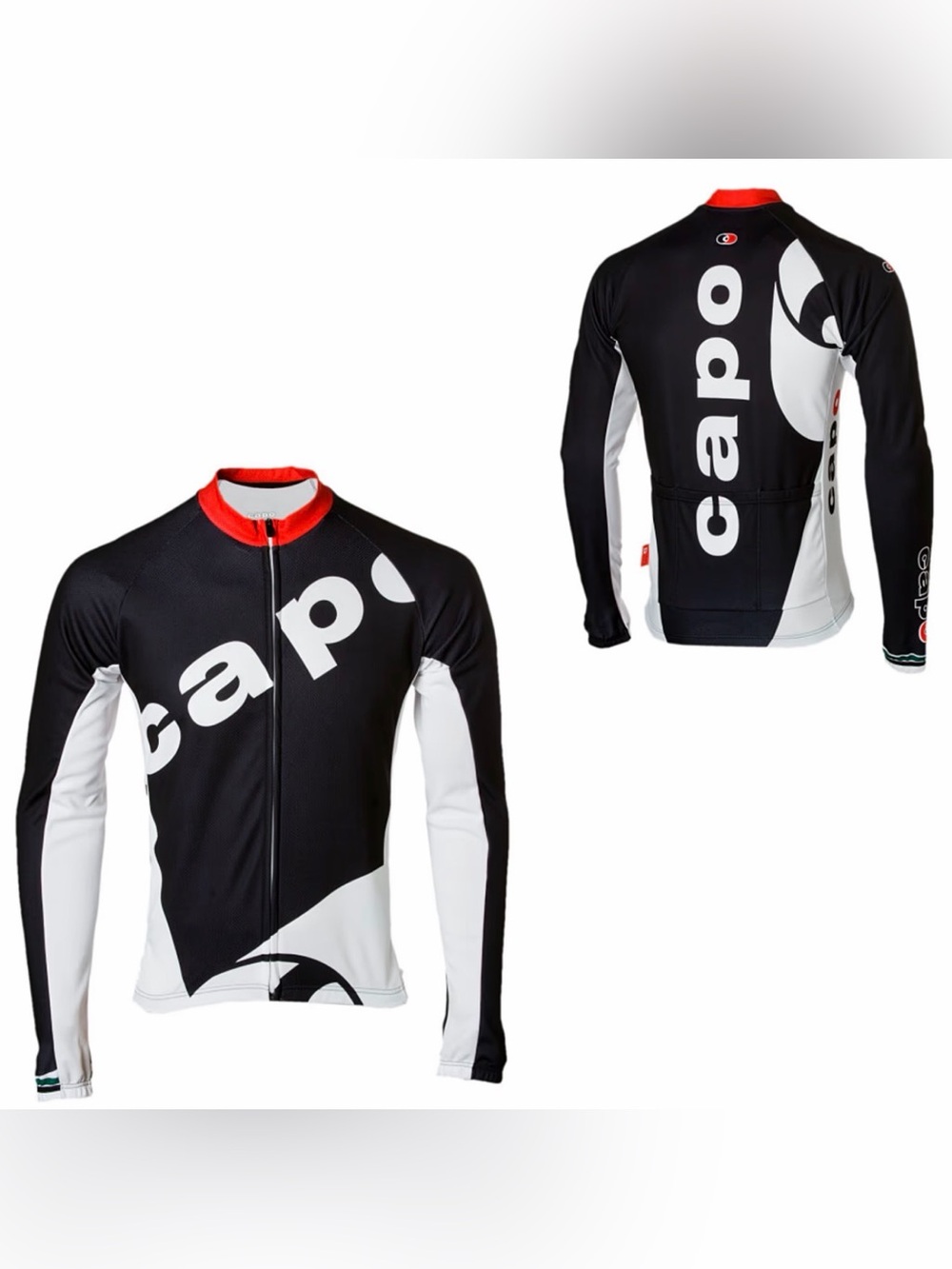 Capo Men’s Cycling Jacket in Black, White & Red - Like New
